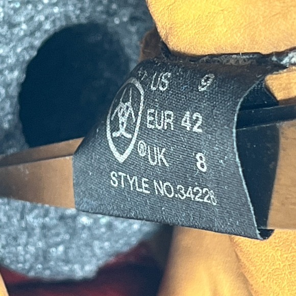 Ariat A2-STAMPEDE Boots Men's 9 Black Leather Pull On Cowboy Western 34228 - Picture 16 of 16